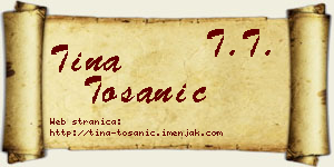 Tina Tošanić vizit kartica